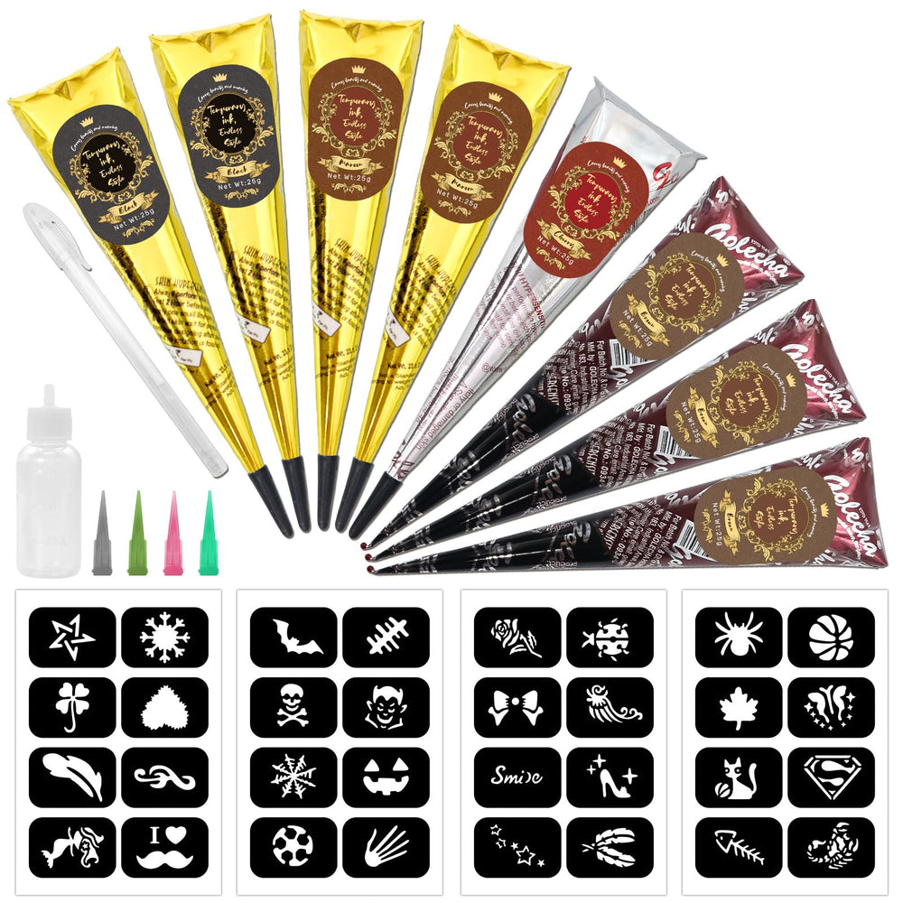 InkForge tattoo cones kit packaging shows color assortment for planning designs.
