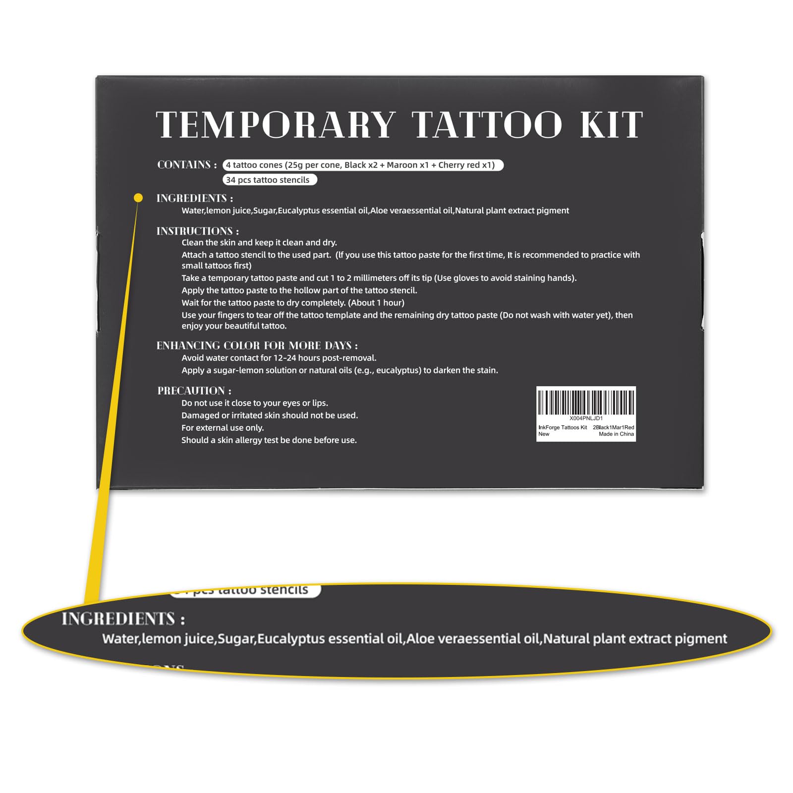 InkForge party-ready look with durable, water-resistant temporary tattoos.
