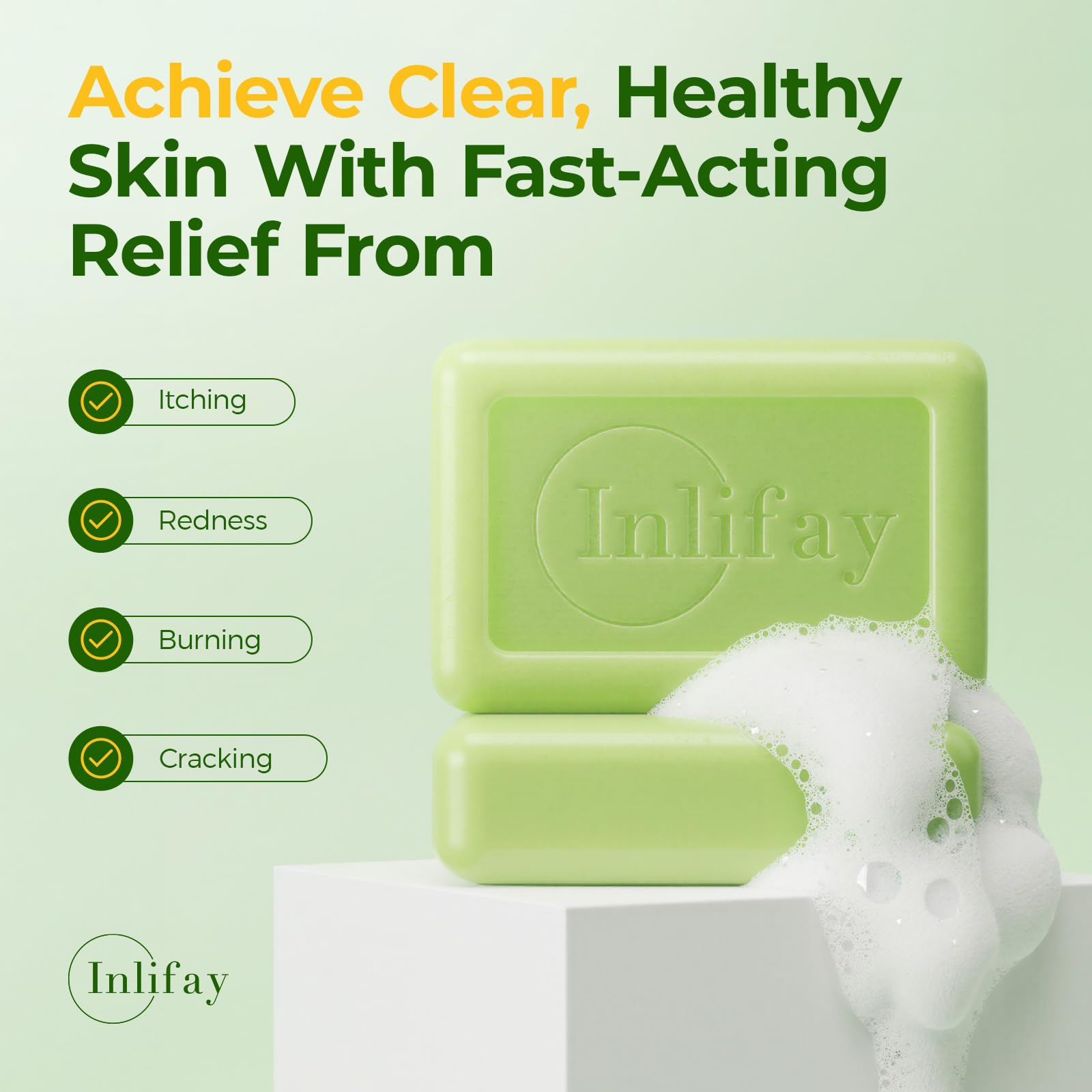 Inlifay antifungal soap bathroom scene captures daily cleansing in shared spaces.