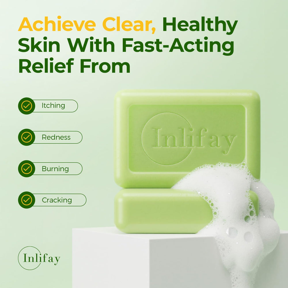 Inlifay antifungal soap bathroom scene captures daily cleansing in shared spaces.