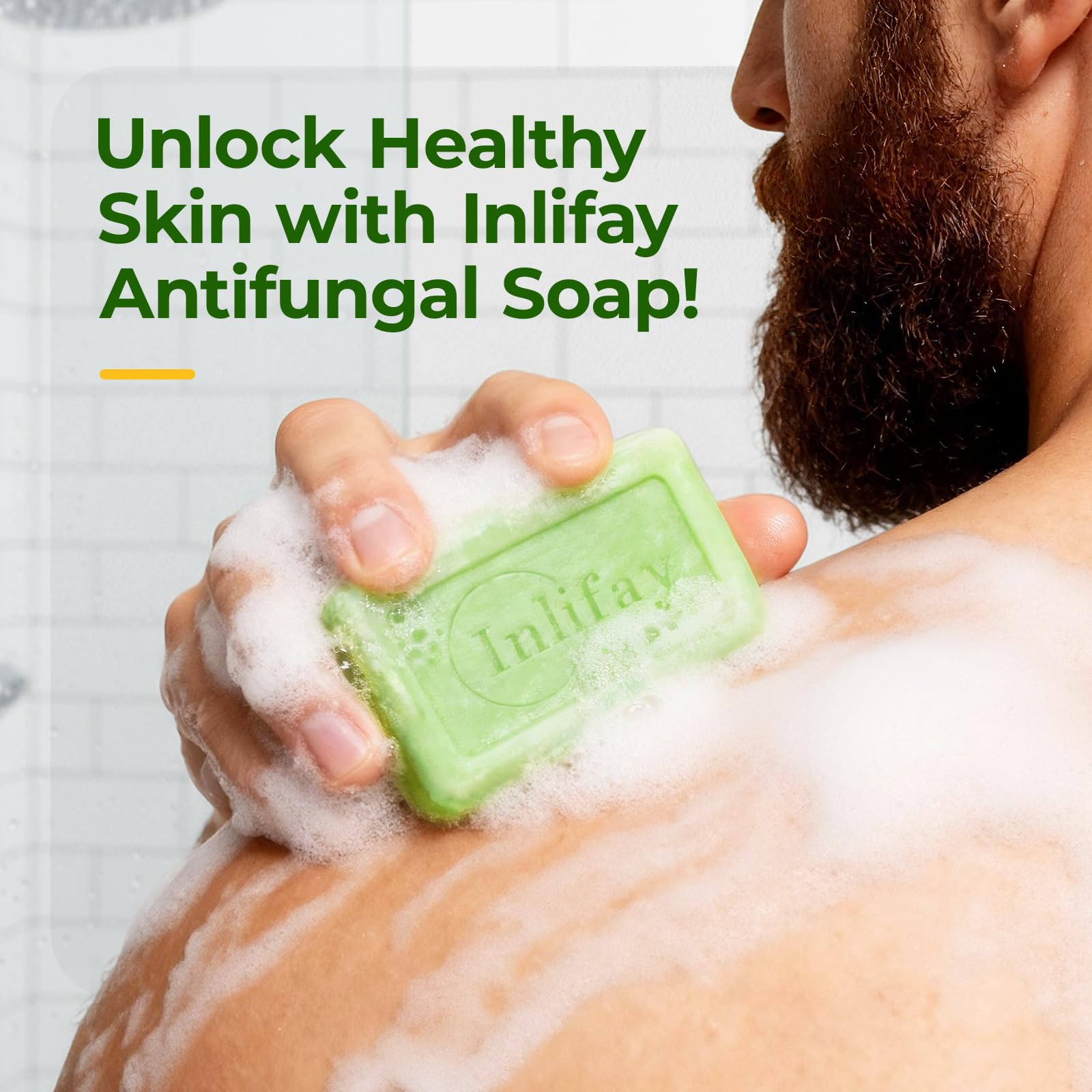 Inlifay antifungal soap gym environment communicates routine skincare for active lifestyles.