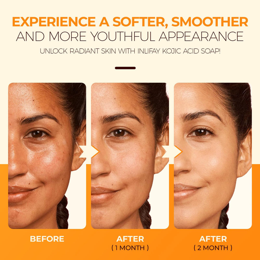 Inlifay Turmeric Kojic Acid Soap travel ready bar for on the go routines.