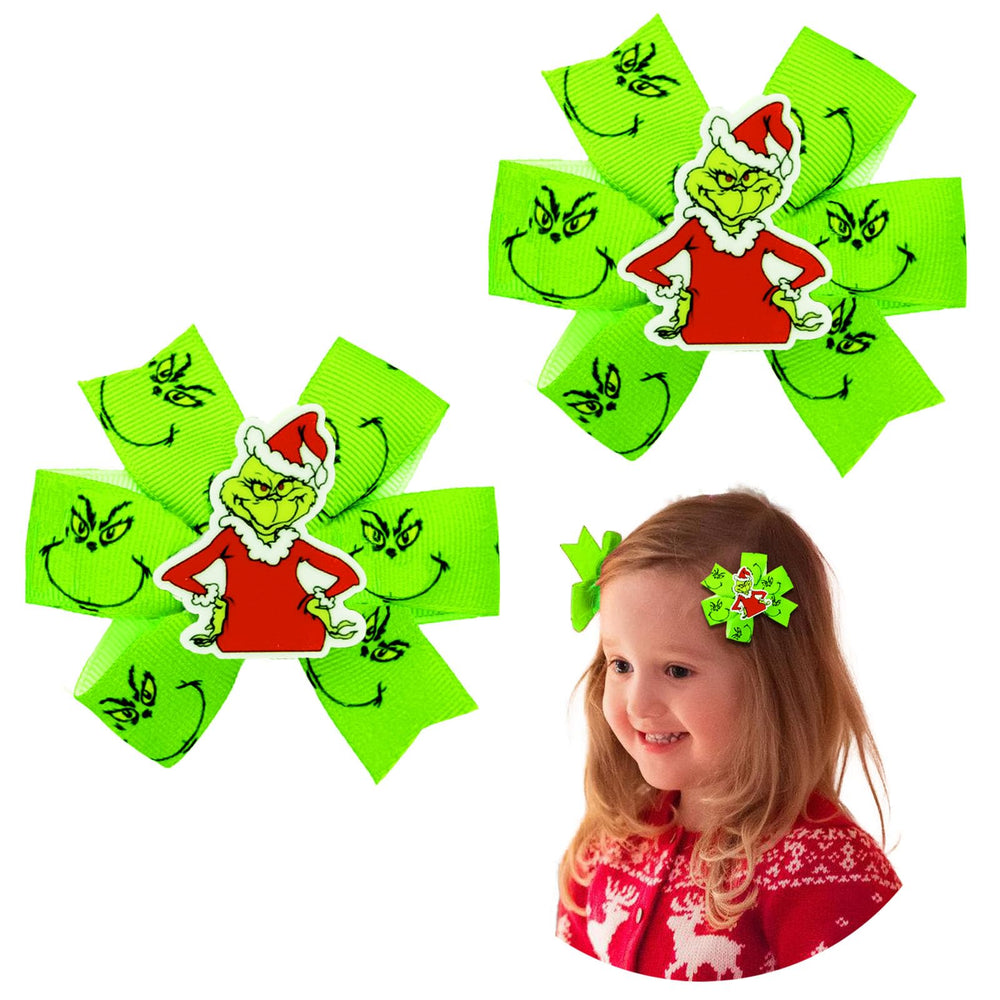 INLOLLY Griench hair clips front view add festive flair to holiday outfits