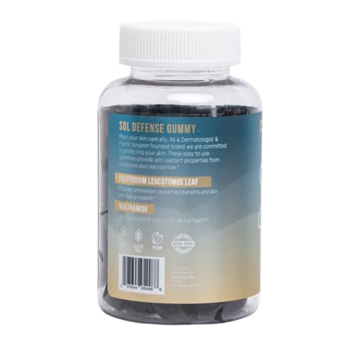 Inner Glow Sol Defense gummies being poured for easy, on-the-go daily use.