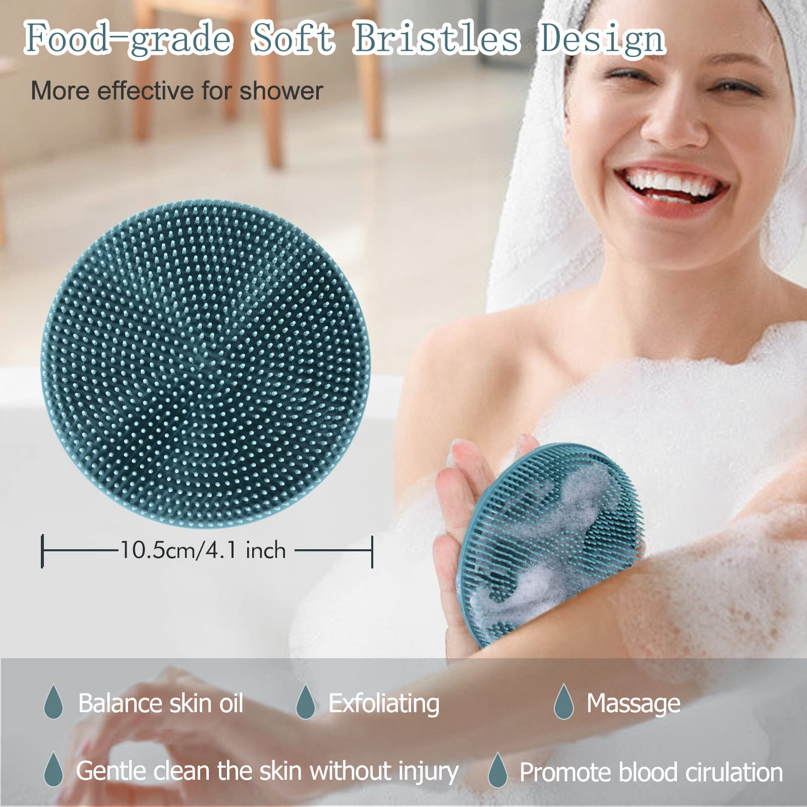INNERNEED ergonomic handle grip shown for secure, slip-free scrubbing.