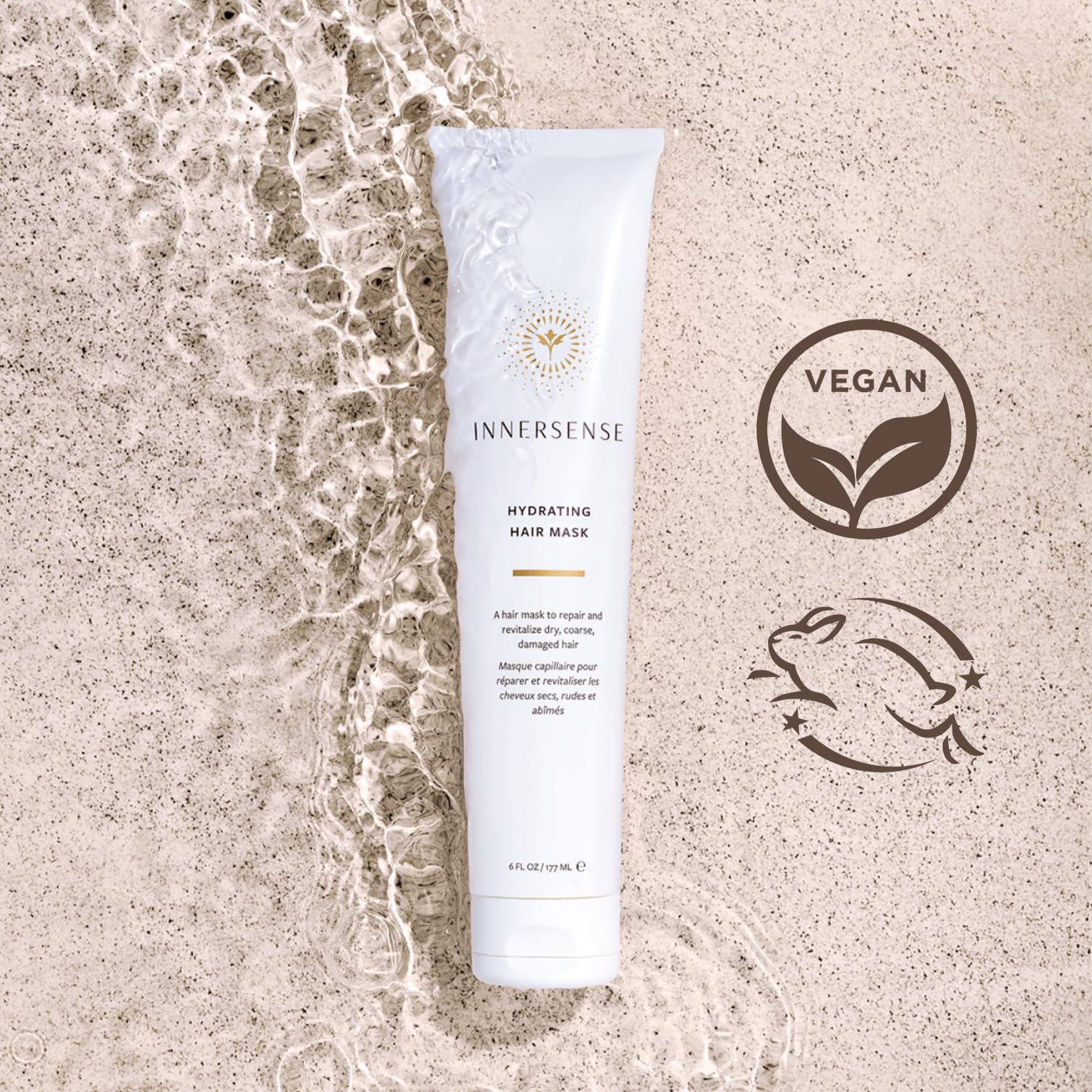 INNERSENSE label highlights vegan and cruelty-free promise.