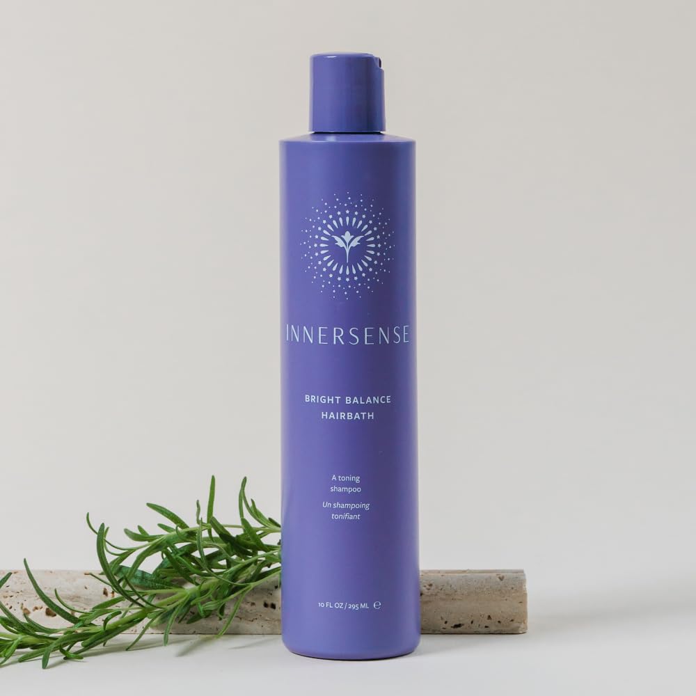 INNERSENSE routine-ready shot with conditioner hints at complete Bright Balance pairing.
