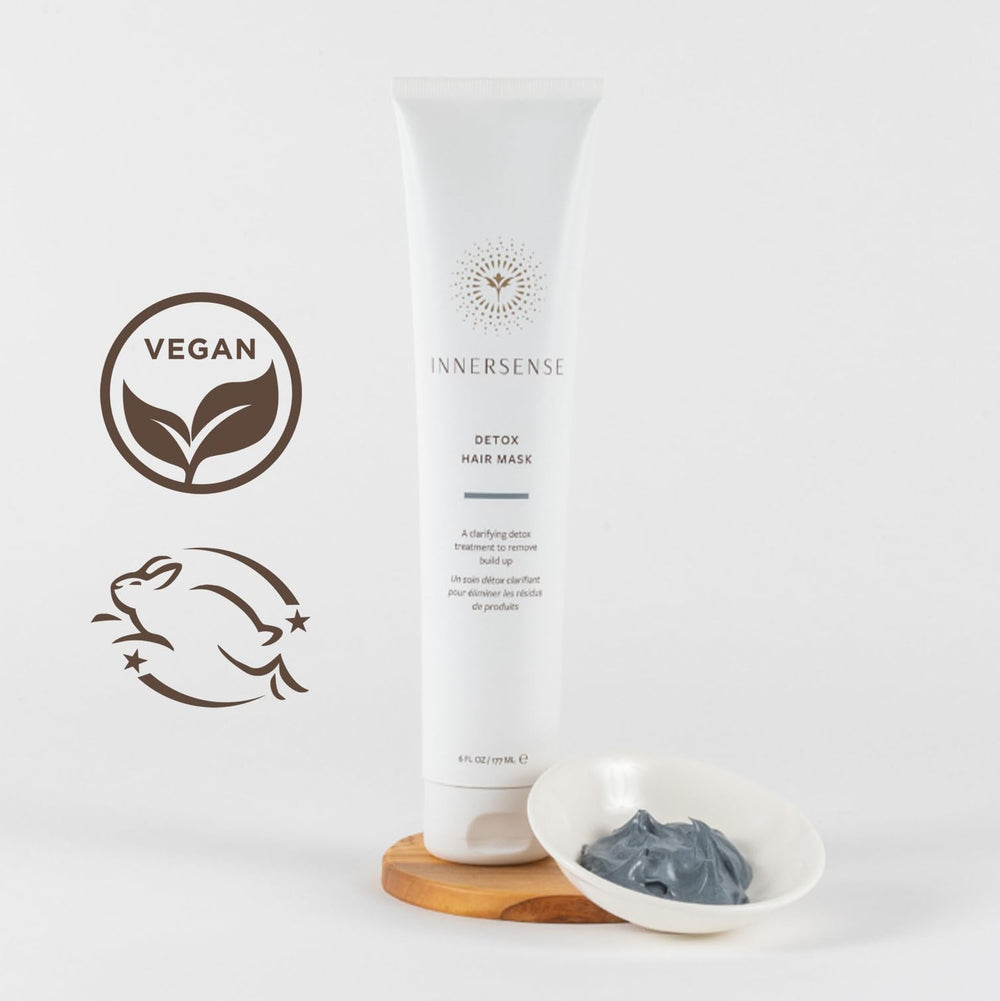 INNERSENSE Charcoal Kaolin Clay close-up drawing impurities while preserving oils