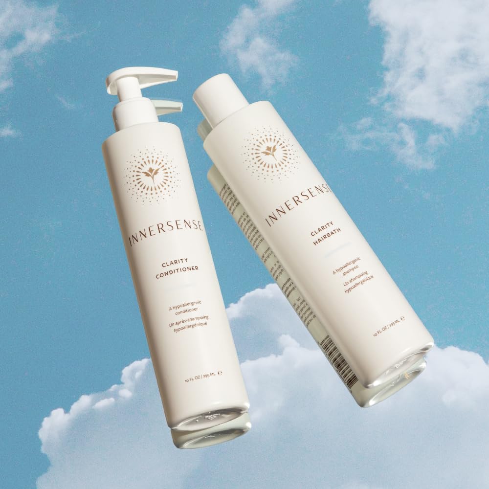 INNERSENSE Clarity Hairbath packaging-varied label demonstrates sustainable, waste-conscious packaging.