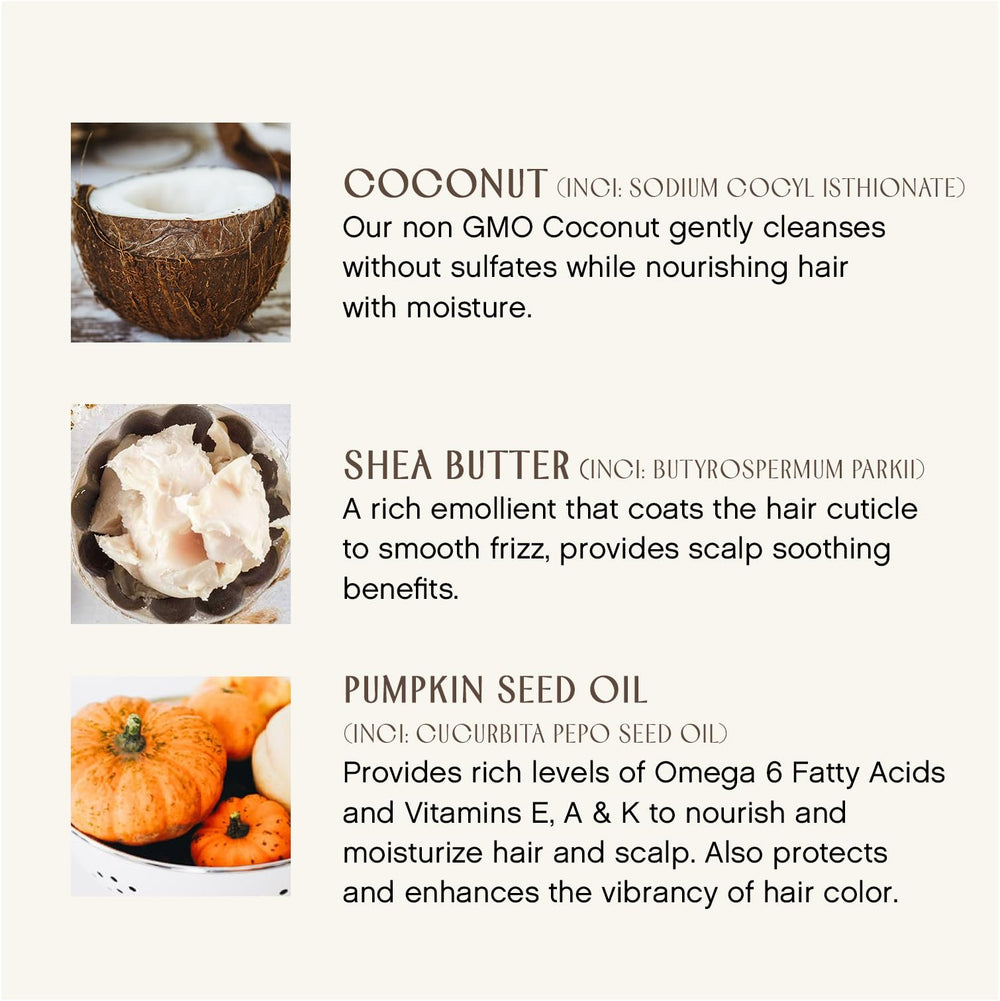INNERSENSE Color Awakening Hairbath ingredients coconut oil and shea butter nourish texture