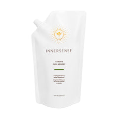INNERSENSE Curl Memory Gel refill pouch pours to reveal a hydrating styling gel for flexible hold.