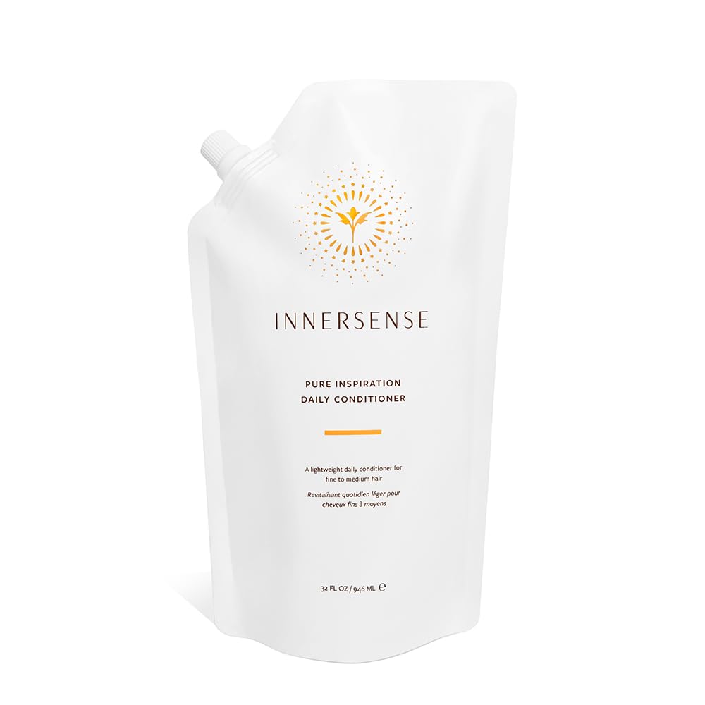 INNERSENSE daily conditioner bottle front highlights lightweight hydration for detangling and manageability.
