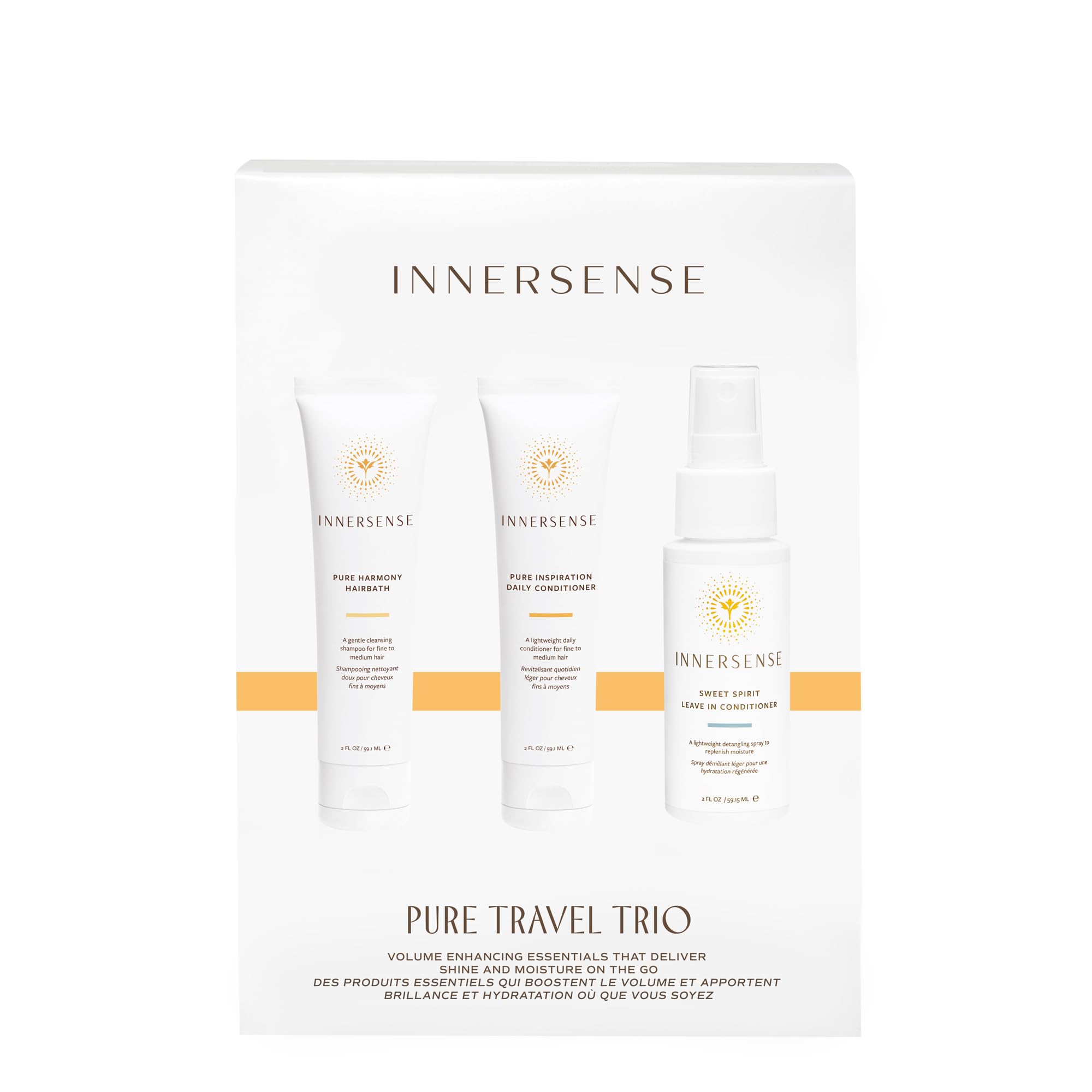 INNERSENSE Detangled soft-hair look highlights smoother styling on the go.