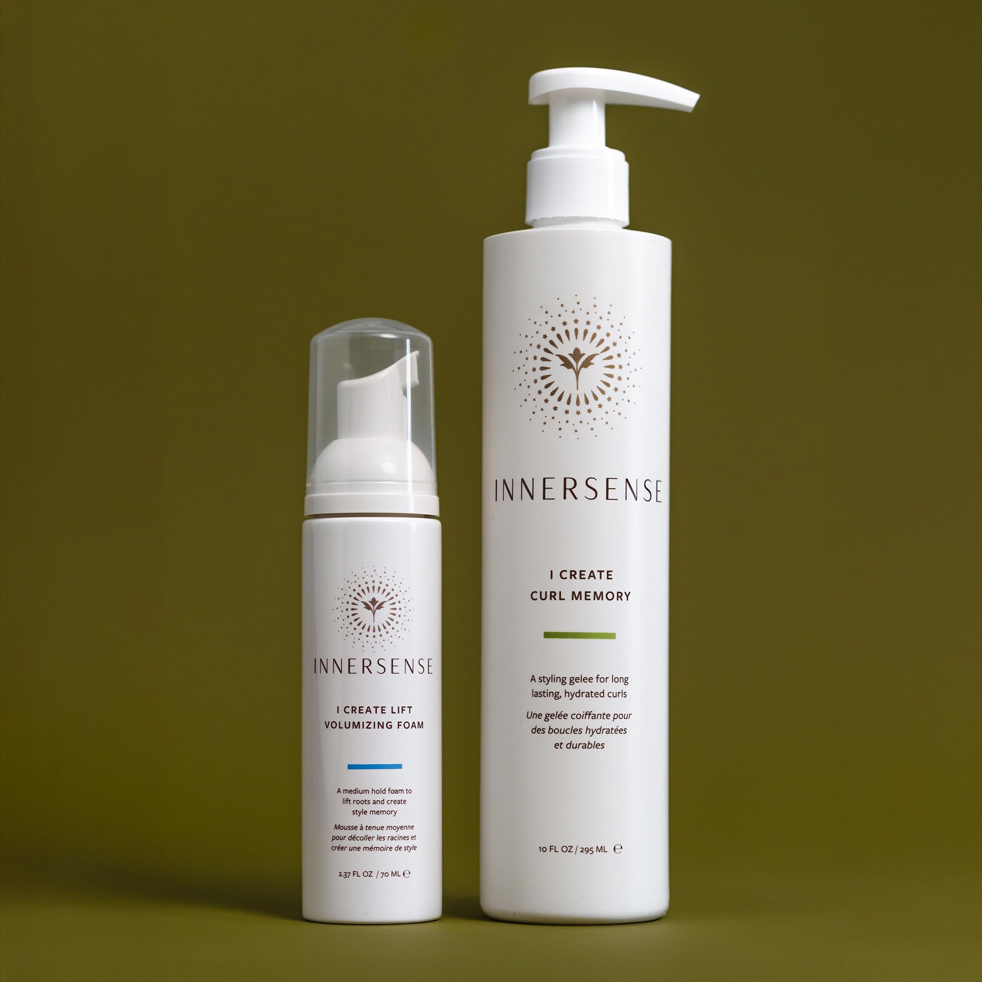 INNERSENSE Duo pack close-up emphasizes clean vegan haircare for all hair types