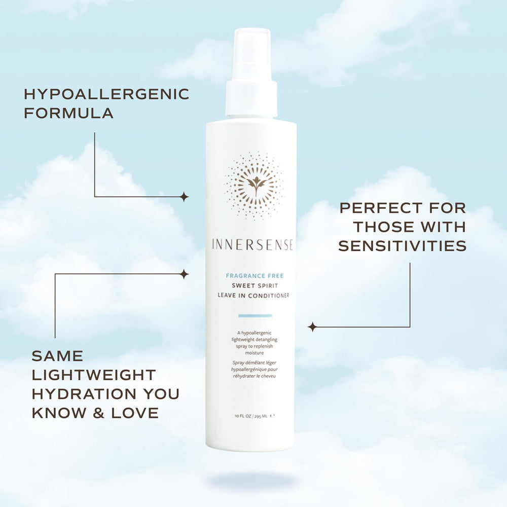 Hair glow after using INNERSENSE fragrance-free Sweet Spirit leave-in conditioner