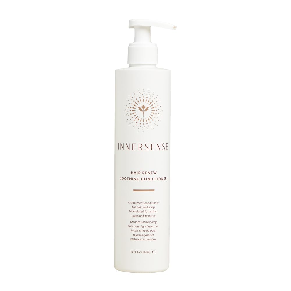 INNERSENSE Hair Renew Duo nature-scene illustrates vegan, cruelty-free packaging and organic sourcing