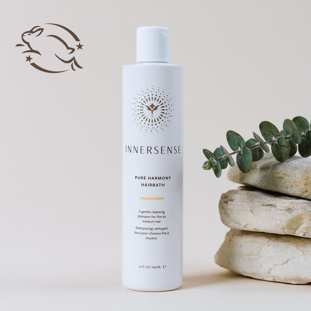 INNERSENSE hairbath shampoo shea-butter-coconut-avocado-oils delivers hydration and strand strengthening.