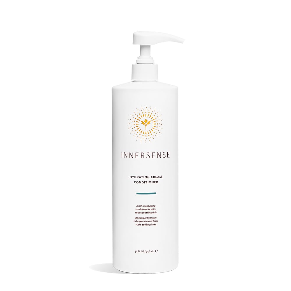 INNERSENSE hydrating cream conditioner bottle close-up for smoother hair