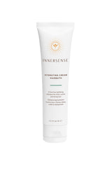 INNERSENSE Hydrating Cream Hairbath pour demonstrates sulfate-free cleansing and moisture delivery.