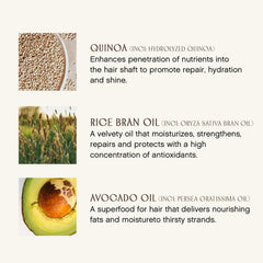 INNERSENSE ingredients organic-sustainably-sourced highlight a clean, plant-based formula for balanced hair.