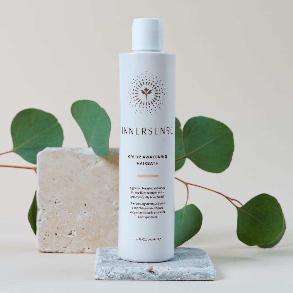 INNERSENSE Natural Color Awakening Hairbath 32oz refill packaging on shelf signaling value and sustainability