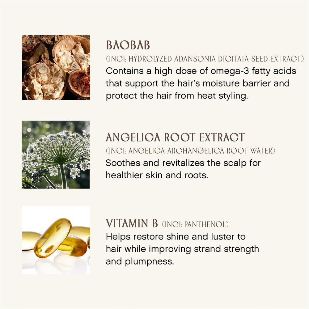 INNERSENSE Natural Hair Love Prep Spray application demonstrates thermal care during heat styling