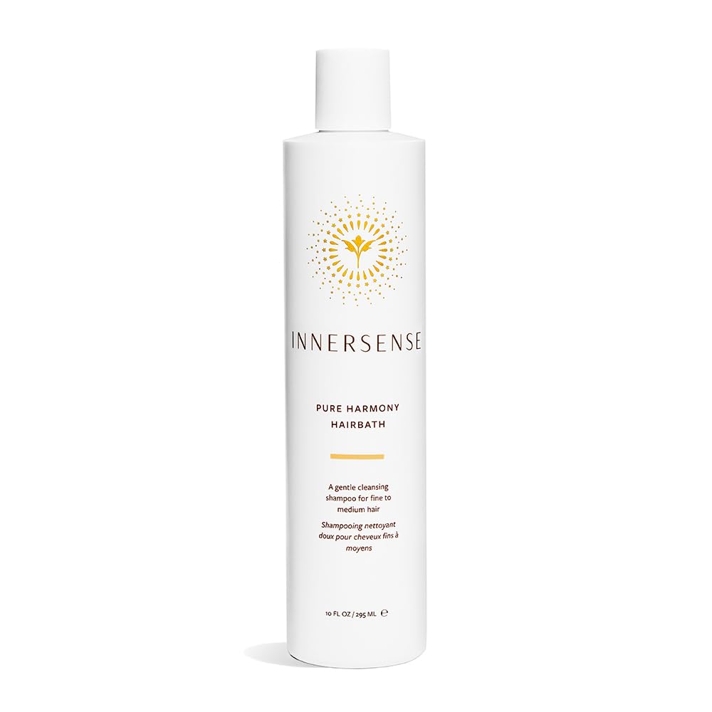 INNERSENSE natural Pure Harmony Hairbath bottle shows gentle everyday cleansing for fine to medium hair