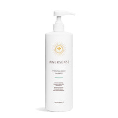 INNERSENSE Organic Hydrating Hairbath bottle showing nourishing formula for dry hair.