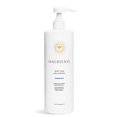 INNERSENSE Quiet Calm Curl Control bottle with pump for defined, frizz-free curls