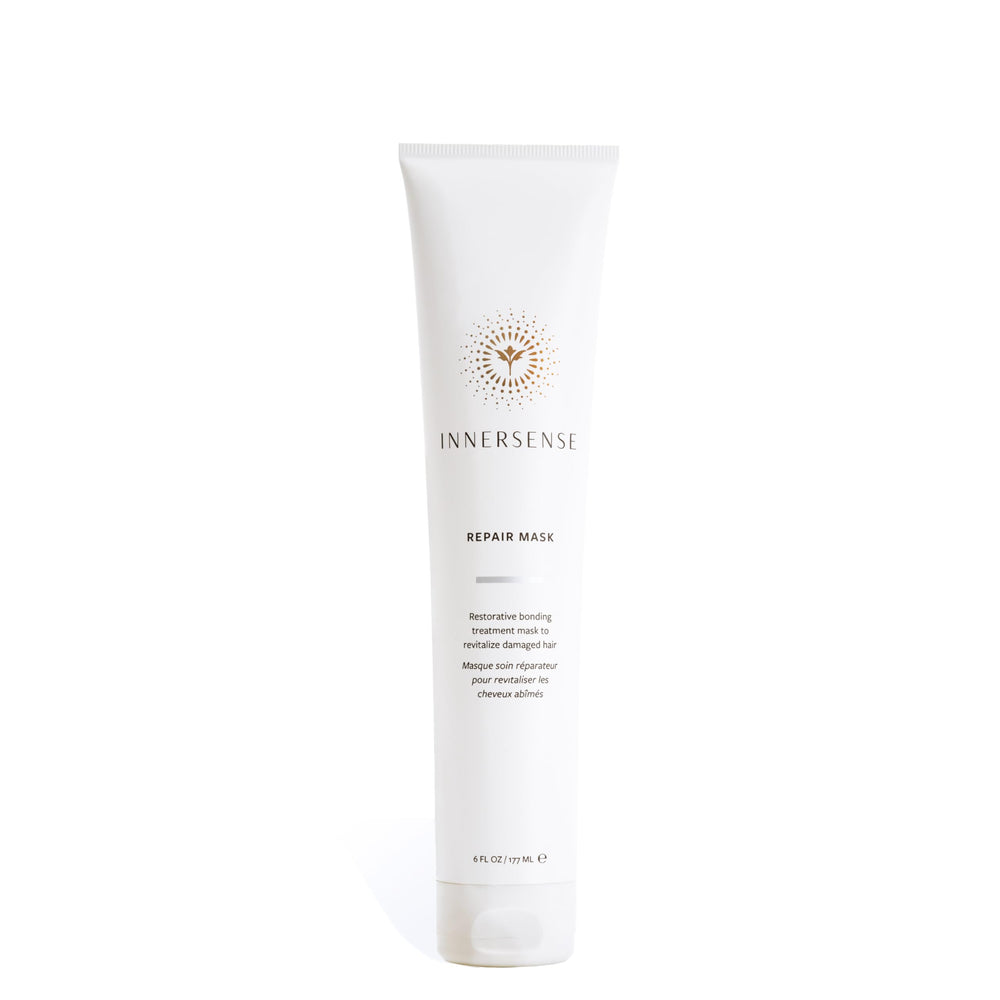 INNERSENSE Repair Hair Mask bottle showcasing nourishing conditioning for dry hair
