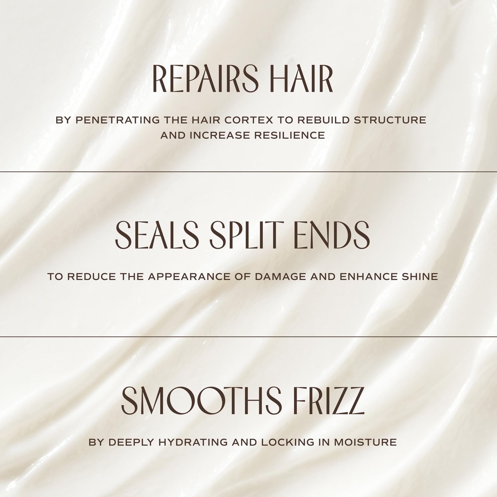INNERSENSE Repair Hair Mask ingredients closeup featuring moringa protein and vitamin C benefits