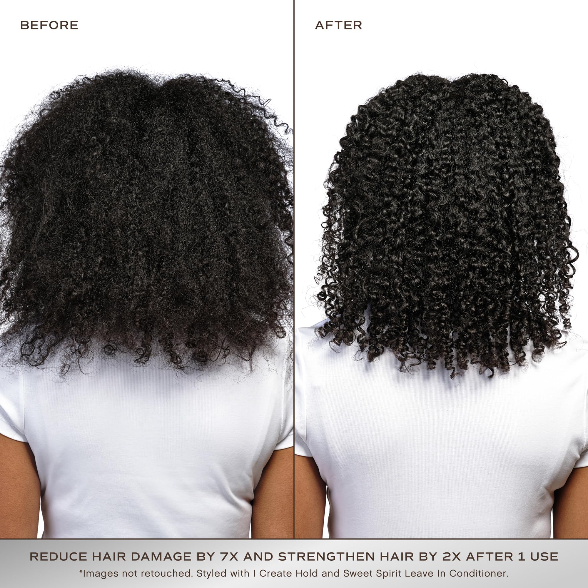 INNERSENSE Repair Hair Mask on wet hair highlighting smooth, hydrated strands