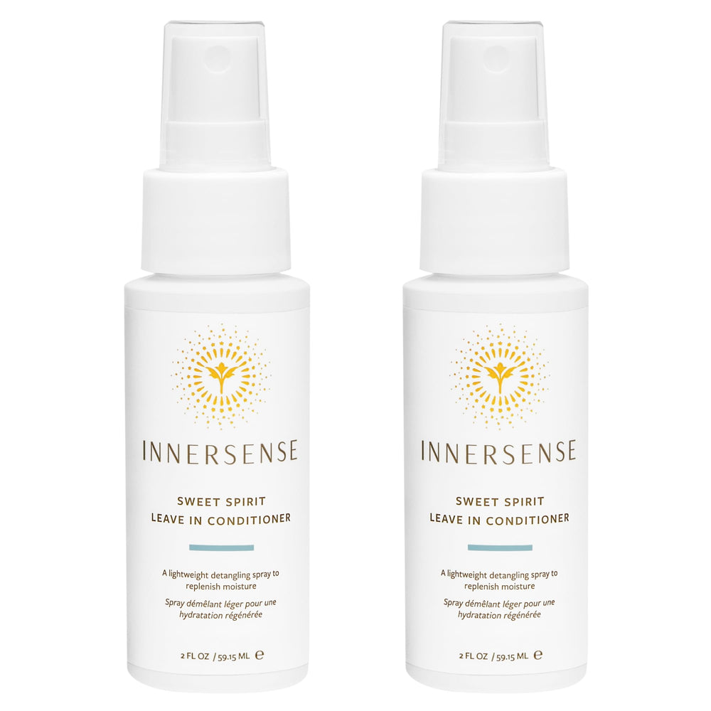 INNERSENSE Sweet Spirit Leave-In Conditioner bottle detangles and hydrates for all hair types.