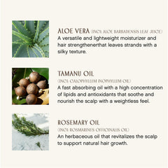 INNERSENSE Sweet Spirit Leave-In label detail highlights aloe, rosemary, and tamanu.