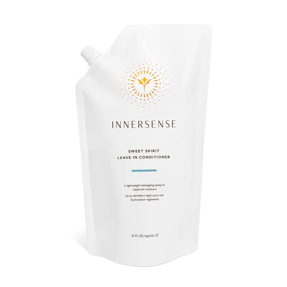 INNERSENSE Sweet Spirit Leave-In refill pouch boosts detangling and moisture.
