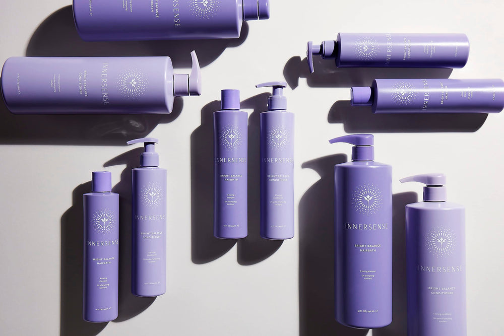 INNERSENSE vegan cruelty-free badge signals ethical, non-toxic haircare you can trust