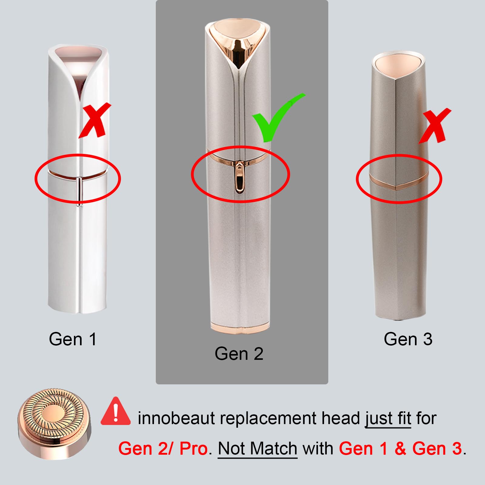 Innobeaut 18K gold-plated heads hypoallergenic for gentle skin contact.