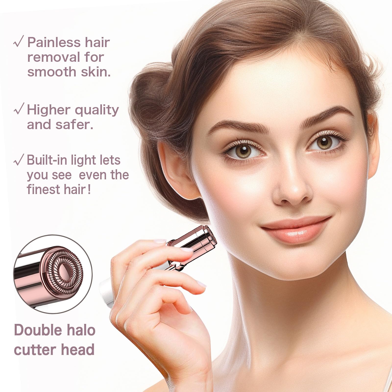 innobeaut face trimmer USB charging cable connected for cord-free power