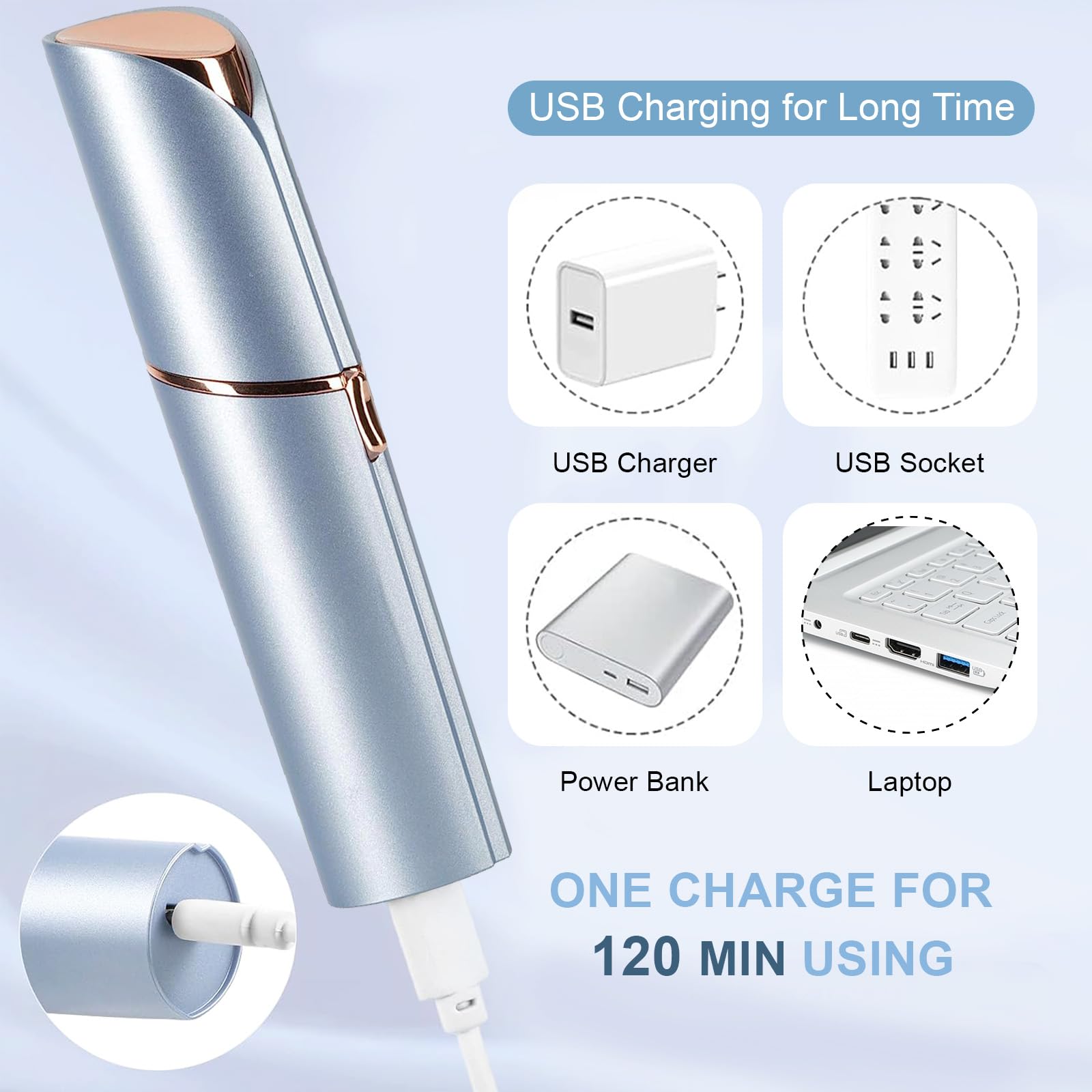 INNOBEAUT Facial Hair Remover cheeks-jawline close-up for smooth skin