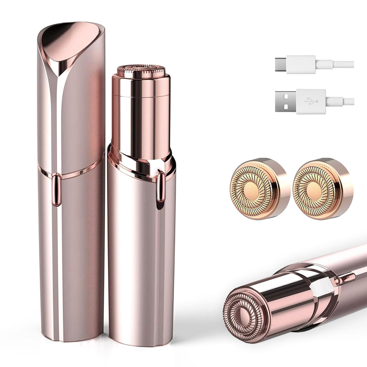 innobeaut facial hair remover close-up on lip area for precise, painless grooming