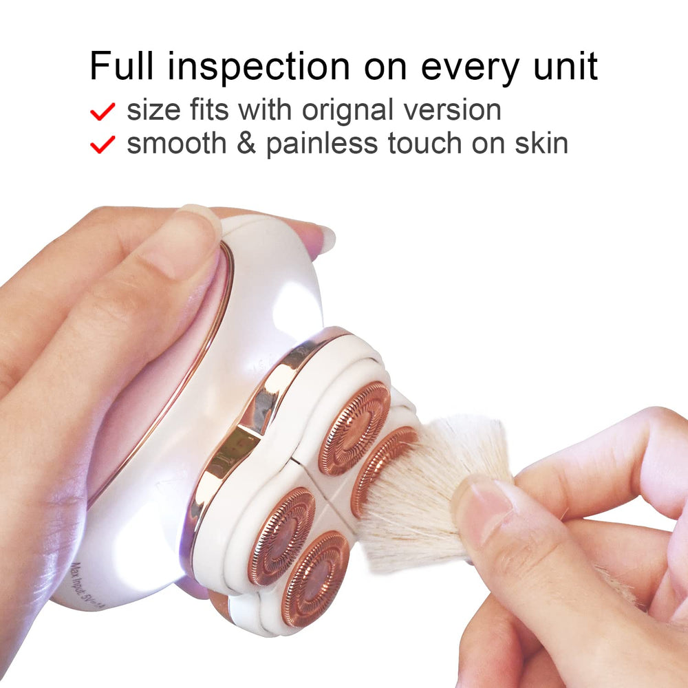 Innobeaut replacement heads shown easy installation for quick refresh and flawless legs.