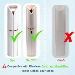 Innobeaut Gen2 replacement head contents show six heads and cleansing brush for easy maintenance.