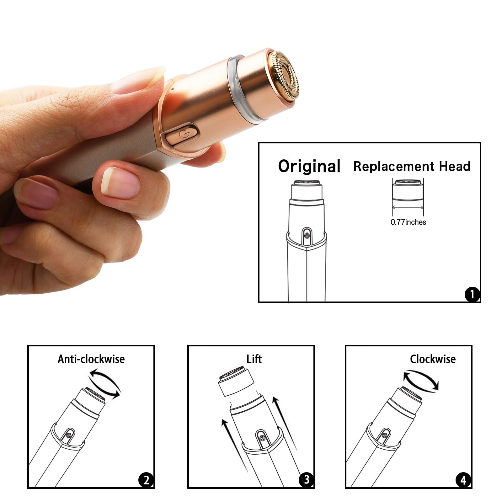 INNOBEAUT Gen3 pack includes two replacement heads and cleaning brush for easy upkeep.