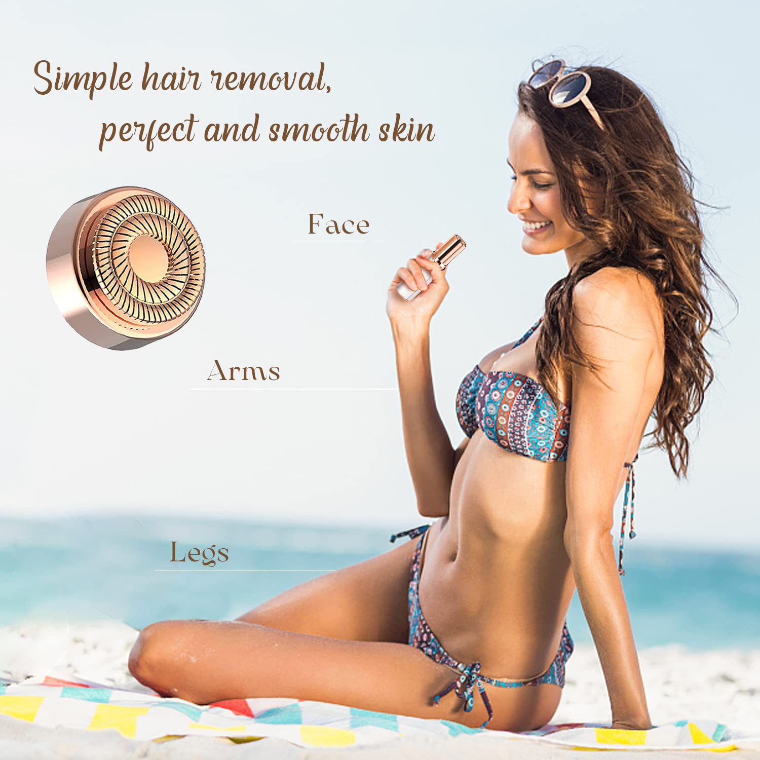 Innobeaut gentle shaving along facial contours for near-skin comfort.