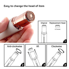 innobeaut led-light facial trimmer shown during use for precise visibility