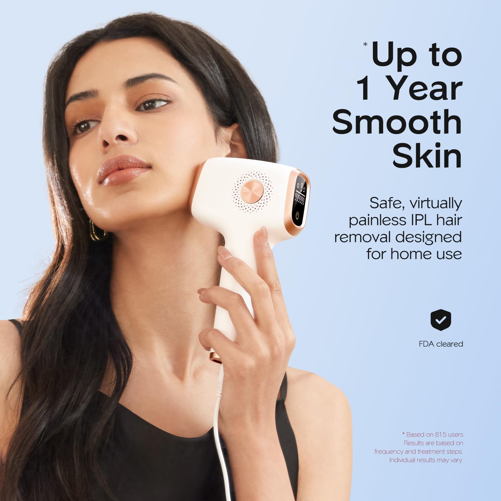 INNZA IPL hair removal device with ice cooling close-up for comfort