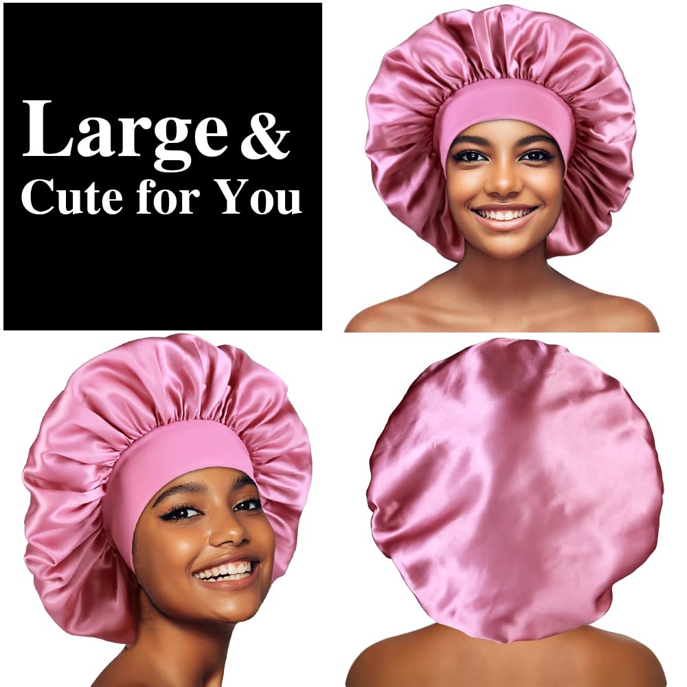 Inprog satin bonnet skin-friendly fabric reduces friction while you toss and turn.