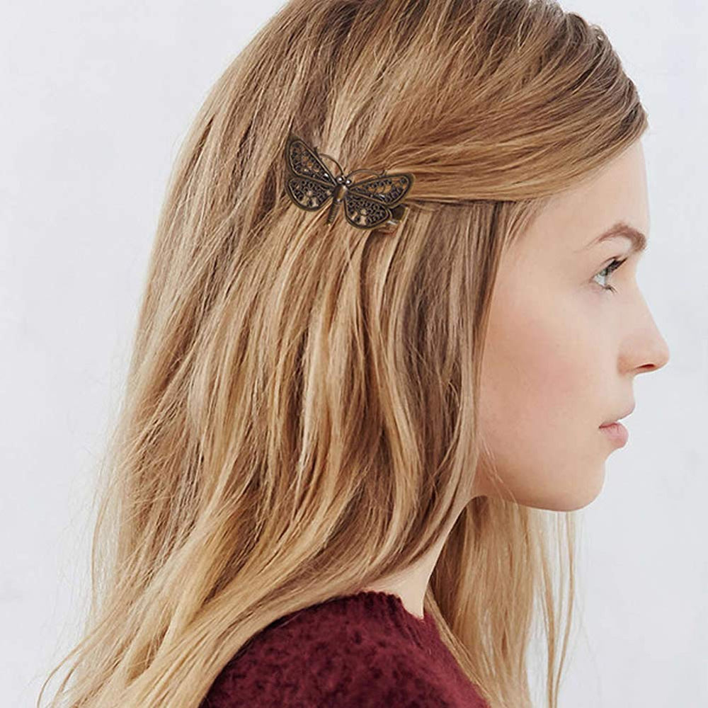insowni bronze bobby pins with geometric shapes for secure gothic accents