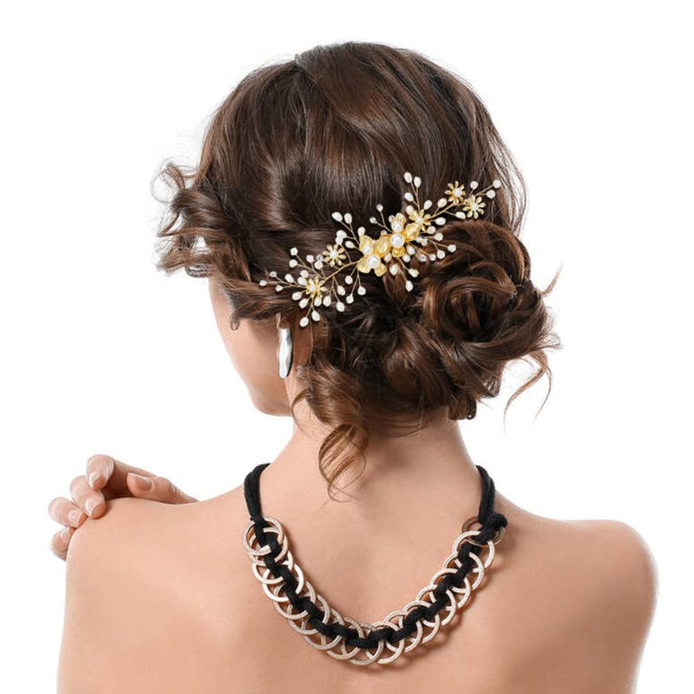 inSowni gold spiral rhinestone hair clips add glitter accents for formal looks