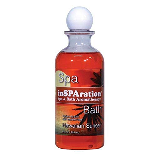 InSPAration Rain Aromatherapy soak scene enhances spa ambience during a relaxing hot tub session